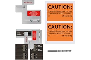 GUBETER Generator Interlock Kit Compatible with Eaton Cutler Hammer Generator BR and CH Series 150 or 200 Amp Panel, 1 1/4–1 7/16" Spacing Between Main Breaker and Generator Circuit Breakers