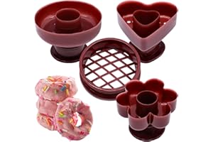 JJYHEHOT 'N/A'' 4 Pack Donut Maker Cutter, Creative Reusable Non-stick Doughnut Molds, Fondant Cake Bread Dessert Bakery Mould, Biscuit Stamp Mould, Home Kitchen DIY Baking Tool