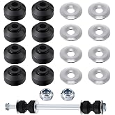 Meonum 3/8" Universal Sway Bar End Link Bushing Repair Kit | 8 Rubber Grommets, 8 Zinc Steel Washers, 2 Nuts Included, Stabilizer Bar Bushing Repair, Fits Both Sides, DIY Installation
