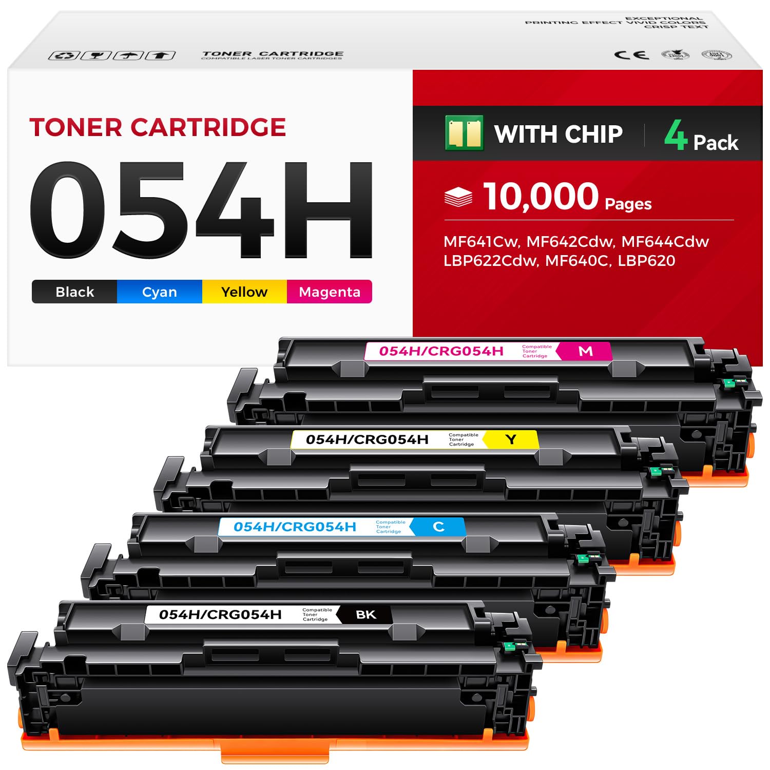 054H Toner Cartridge Set 4-Pack High Yield