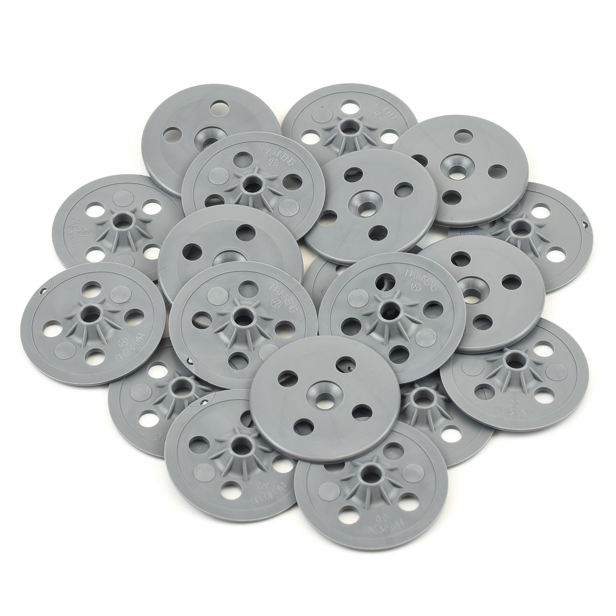 35mm Hawkeng Plasterboard/Rigid Insulation Fixing Washers, Nylon 6, non rust – 100PCS