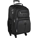 Rolling Backpack for Travel, 4 Wheels Laptop Backpack for Women Men, Water Resistant Business Large Wheeled Backpacks Fits 15