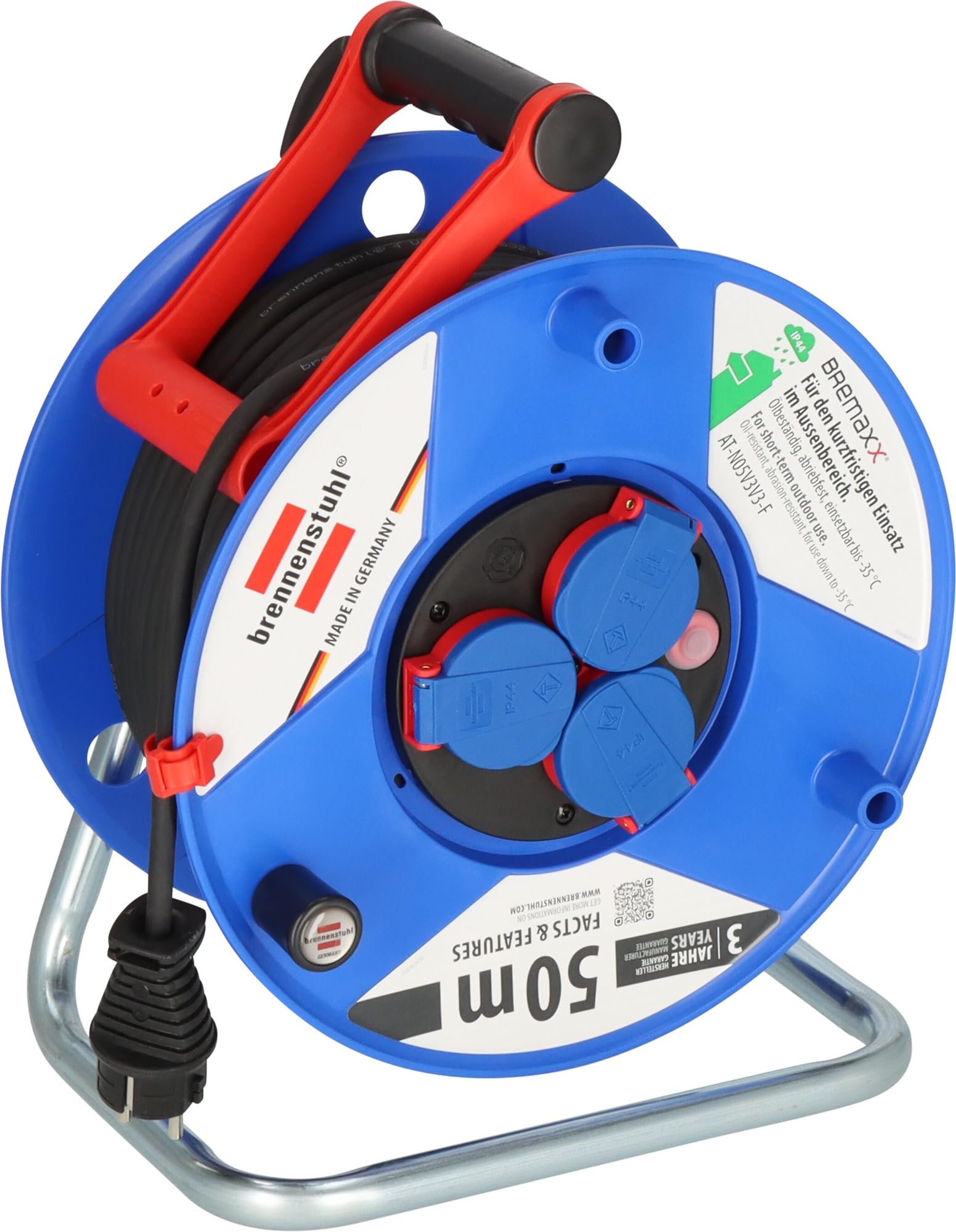 Brennenstuhl Garant IP44 Cable Drum 50 M AT-N05V3V3-F 3G1, 5, 1208590