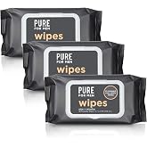Pure for Men Flushable Wipes, Odor Control &amp; Biodegradable (48ct, 3 Pack) | Flushable Wipes for Men, 100% Biodegradable, Paraben &amp; Alcohol Free, Vitamin E, Micellar &amp; Aloe, Odor Control, 48ct 3 Pack