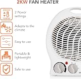 Warmlite Thermo Fan Heater 2000 W WL44002 with 2 Settings Overheat Protection view 2