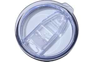 Skinny Tumbler Lid Replacement 3.4" Spill Proof Clear Splash Resistant 20 oz Tumbler Lid, Safe Coffee Cup Lids for Home