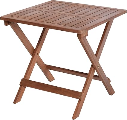 Amazon De Spetebo Klapptisch Aus Akazien Holz 45x45x45 Cm Holz Biergarten Tisch Bistrotisch Balkontisch Gartentisch
