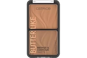 Catrice Butter Like Bronze & Contour Palette | 2-in-1 Ultra-Blendable Bronzer & Contour Duo | Buttery Powder Texture | Vegan & Cruelty Free (010 | Born To Shape)