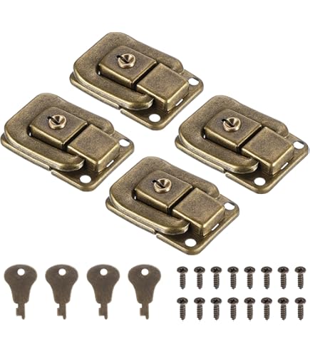 Loquet Boîtes Petite Taille Rétro Fermoir Métal Verrouillage Moraillon Vintage Boîte Porte Coque