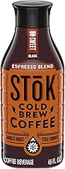 SToK Cold Brew Coffee, Espresso Blend, Dark Roast Brewed Low and Slow, Unsweetened, Black Coffee, 48 FL OZ Bottle