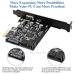 BEYIMEI PCI-E 1X to USB 3.2 GEN1 5Gbps External