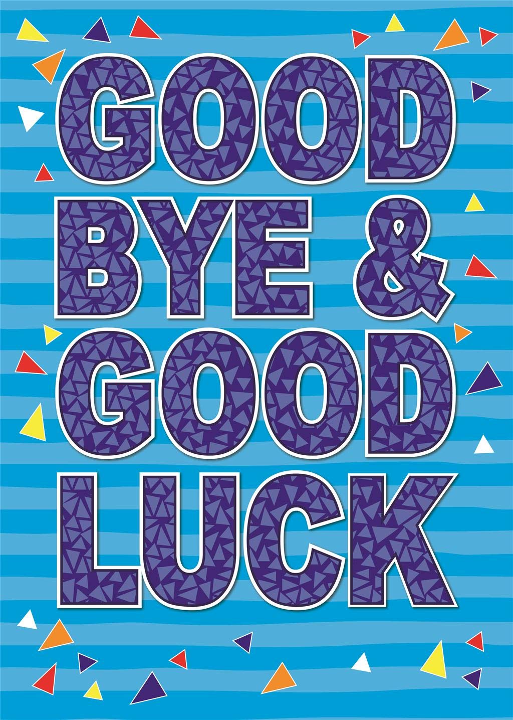 Goodbye And Good Luck Card Wishing You All The Best Large Card Size Card Blue Home Kitchen Art Craft Supplies