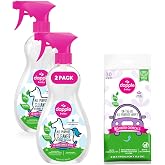 Dapple Baby - All Purpose Cleaning Spray &amp; Wipes - 16.9 fl oz (2 Pk) | 30 Cleaning Wipes Total, Fragrance-Free, Hypoallergenic &amp; Plant-Powered