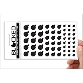 Blocked Original Vinyl Webcam Cover Stickers | Restickable &amp; Stackable Privacy Covers | for All Camera-endable Devices | 3-Sizes | 57 Black Tabbed (Muted Matte)
