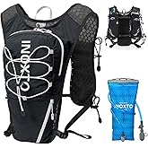 IX INOXTO Running Vest for Women Men, Adjustable Chest Straps Running Hydration Vest with 500ml Soft Flask, Lightweight Breathable Reflective Hydration Backpack for Hiking