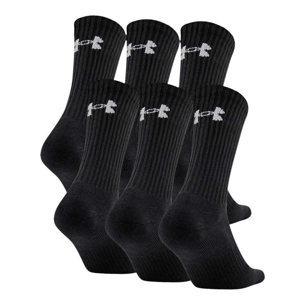 Photo 1 of Under Armour UA Charged Cotton 2.0 Crew - 6-Pack LG Black