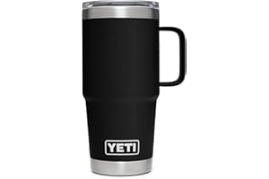 YETI Rambler 20 oz Travel Mug, Stainless Steel, Vacuum Insulated with Stronghold Lid, Black