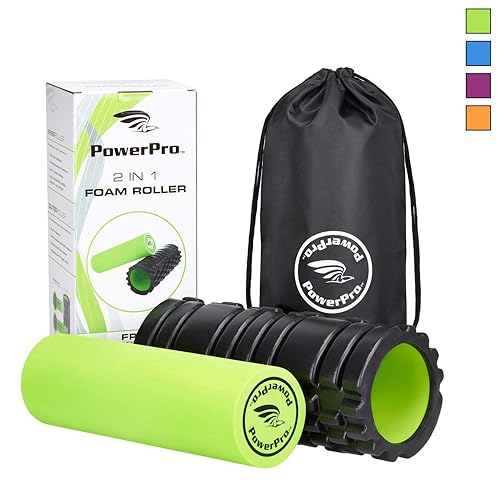 PowerPro 2in1 Foam Rollers. Trigger Point & Smooth Foam Rollers for Tight Muscles & Injury