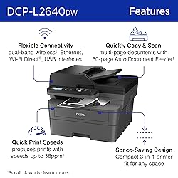 Brother DCP-L2640DW Wireless Compact Monochrome
