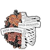 Kinda Emotional, Kinda Emotionless Pin - Gothic Series - Enamel Lapel Pin - Plated Badge for Clothing, Bags, and Lanyards