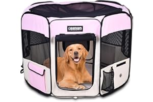 JESPET Pet Dog Playpens 36", 45" & 61" Portable Soft Dog Exercise Pen Kennel with Carry Bag for Puppy Cats Kittens Rabbits, Indoor/Outdoor Use