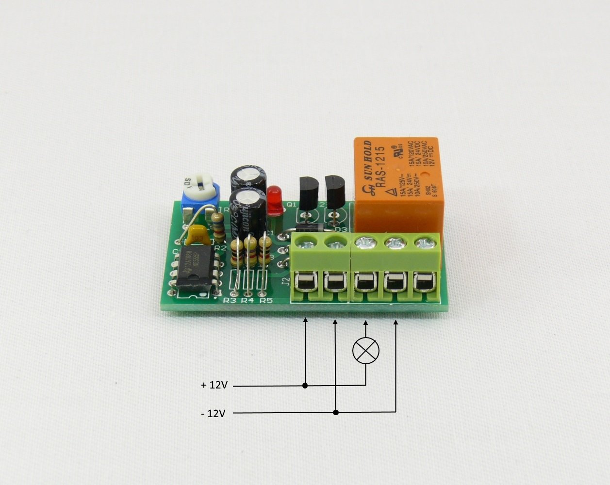 Onekool 9D-N0FO-91ZV Timer Switch Time Relay 1 To 50 Sec Delay On Switch 12V HK1581