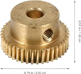 VILLCASE 2pcs 40 Tooth Worm Gear Wheel 5mm Bore for Gearbox Robotics DIY view 3