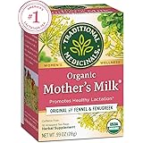 Traditional Medicinals Organic Mother's Milk Women's Tea, Promotes Healthy Lactation, 16 Tea Bags (Pack of 6)