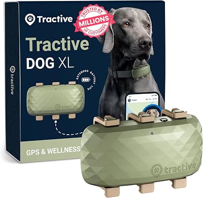 Tractive XL GPS Dog Tracker with 1 Month Battery Real-Time Location