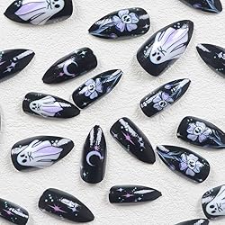 Halloween Press on Nails Short Almond Fake Nails