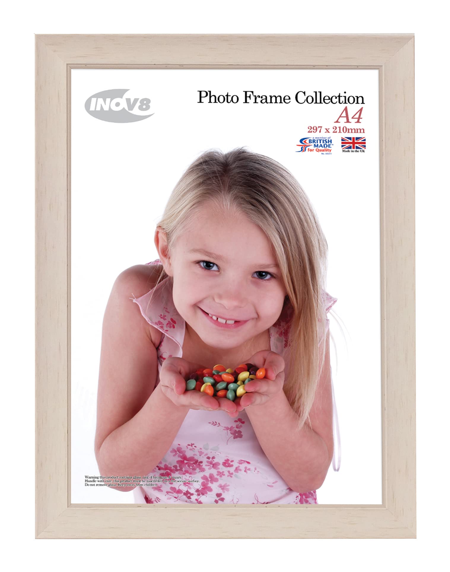 Inov8 Framing PFES-SWWH-A4 Frames, Wood, Washed White, A4 — image 1