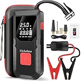 Nicholaus 12 V Car 8000 mAh Battery Jump Starter 2800A with 150psI Air Compressor, Compact and Practical Edition QB08L Safe Smart, Portable Jump Box and Charger for 6.0L Gas and 3.0L Diesel Engines.