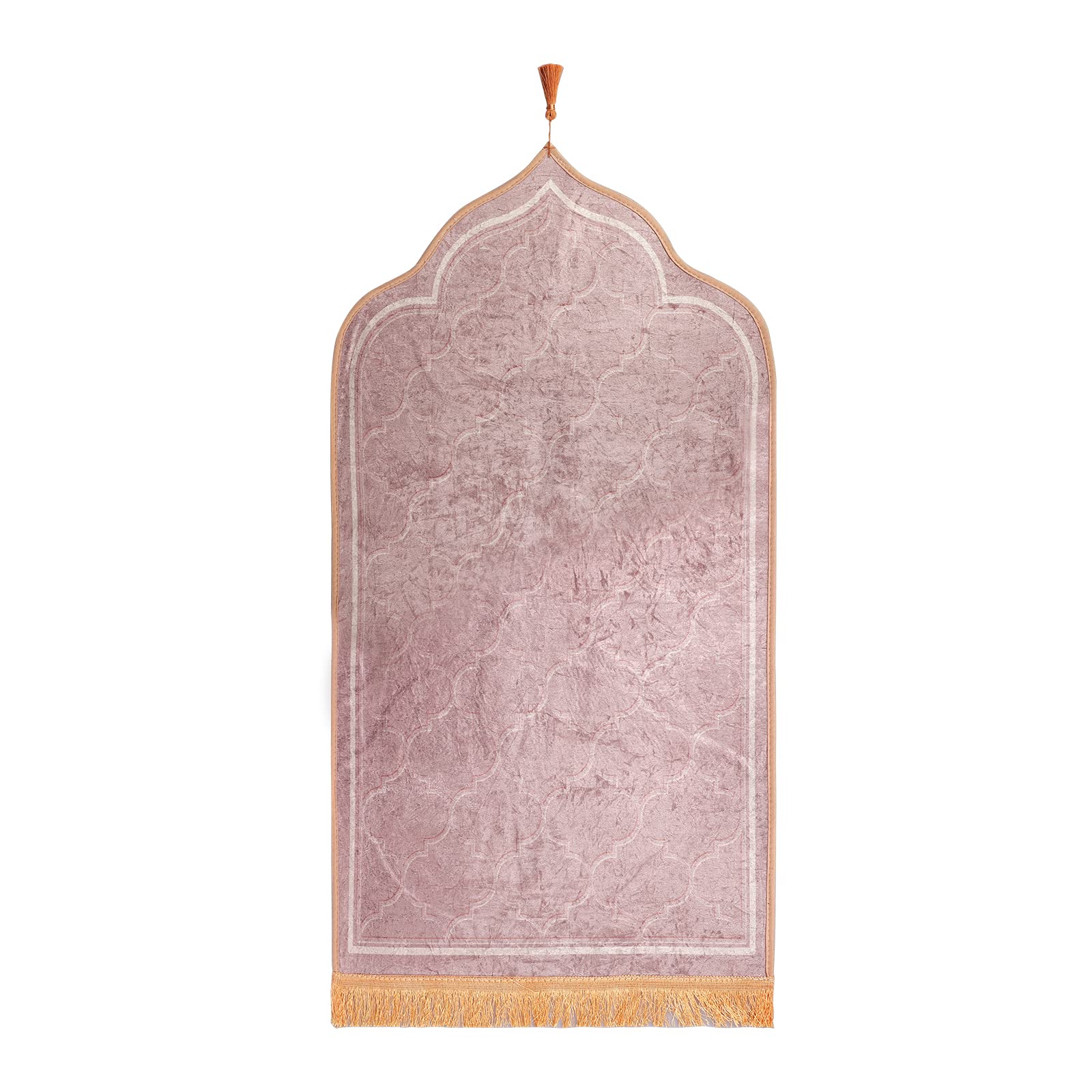 JINTN Islamic Prayer Rug Flannel Thick Padded Muslim Praying Mat for Men and Women Prayer Carpet Mat Traditional Muslim Ramadan Eid Gift