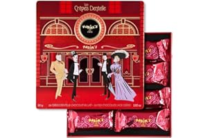 Maxim's de Paris - Crepe Dentelle Crispy Crepes Covered in Milk Chocolate, Belle Epoque Design Gift Tin Box - Made In France, 16 pieces