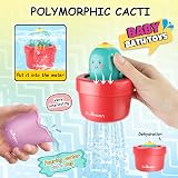 GILOBABY Bath Toys Set Waterfall Gears Bear Cactus Suction Cup 6M+ view 6