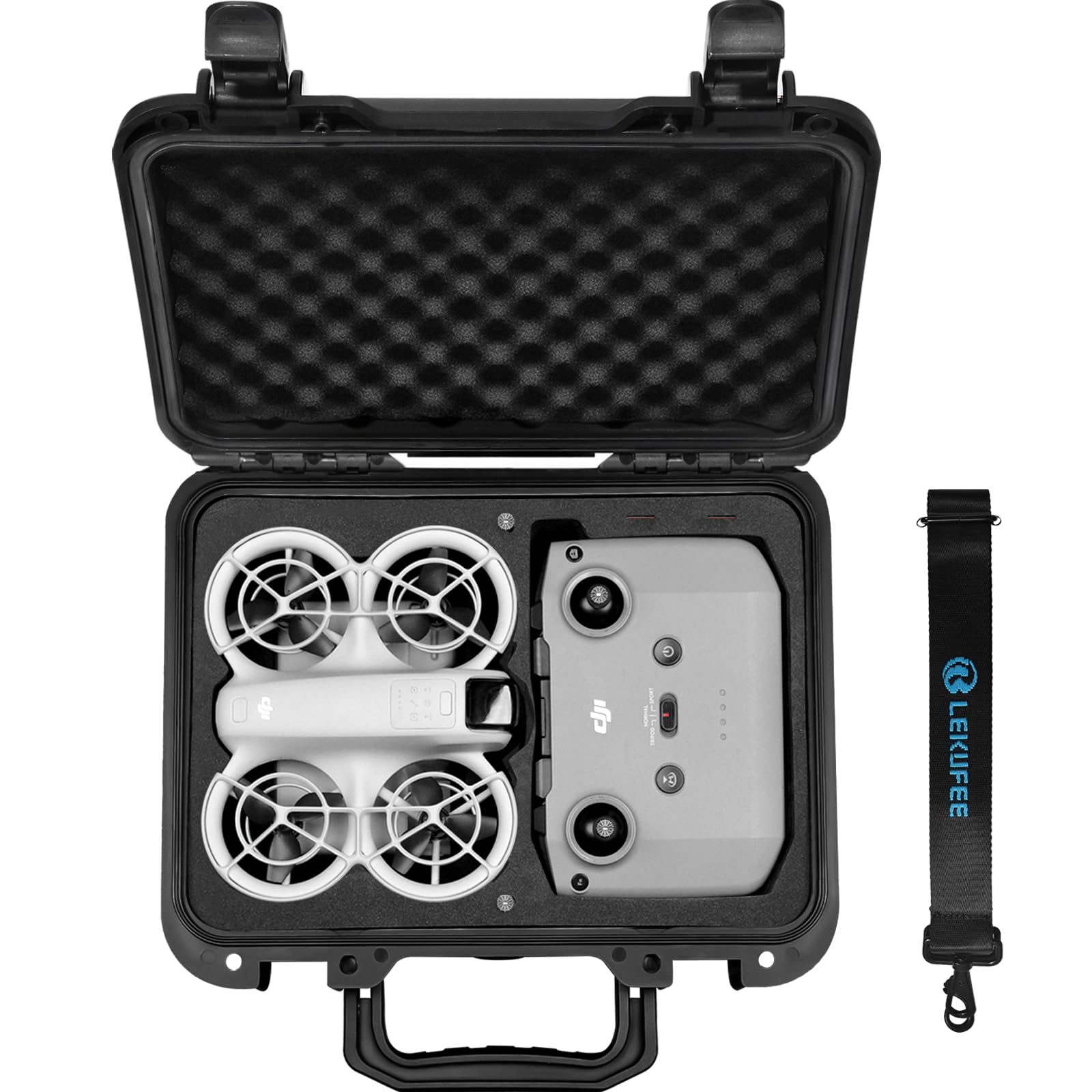 LEKUFEE Portable Waterproof Hard Case for DJI Neo 1 Drone,Fly More Combo,DJI RC-N3,RC-N2 Remote Controllers and Accessories(Case Only)
