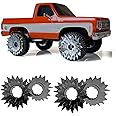 Spiked Wheel Covers Wasteland Upgrade Parts for FMS FCX24 K5 Blazer RC Truck Crawler （NO Truck Included）