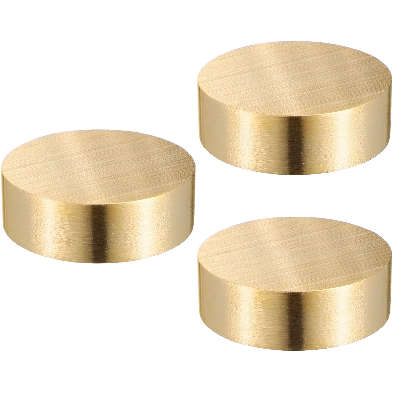 Cabilock 3pcs Brass Paperweight for Drawing Chinese Calligraphy Letterweight Round Stationery Supply for Calligraphy Practice