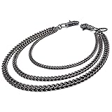 newtro Triple Layer Loop Wallet Chain Men Women Boy