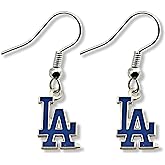 MLB Los Angeles Dodgers "LA" Script Logo Dangler Earrings