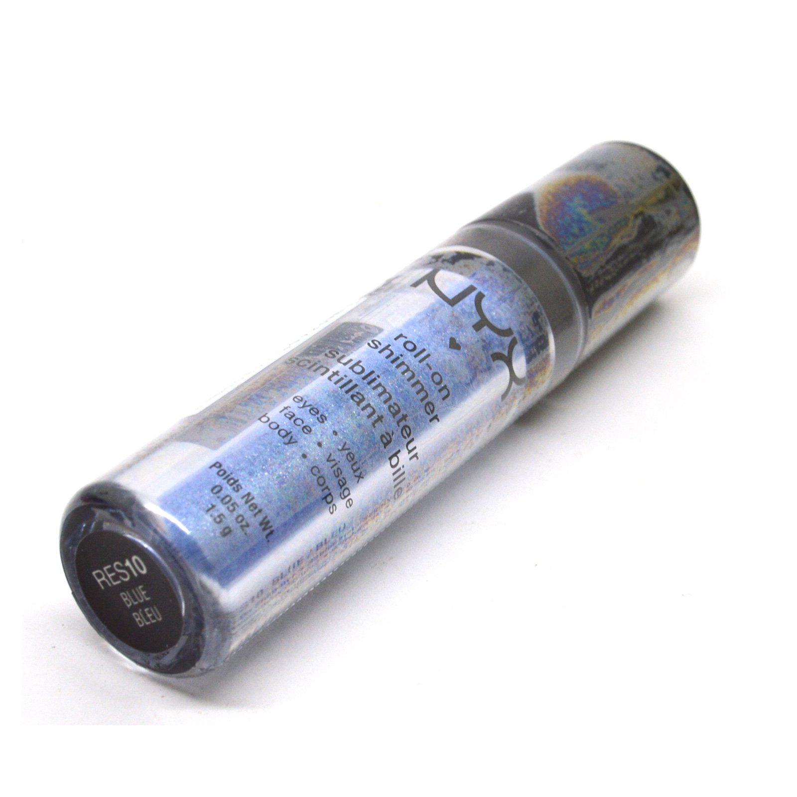 New Roll On Shimmer For Eyes, Face, Body Various Colors 0.05 oz / 1.5 g Beauty Yo + FREE EARRING (RES10 : BLUE)