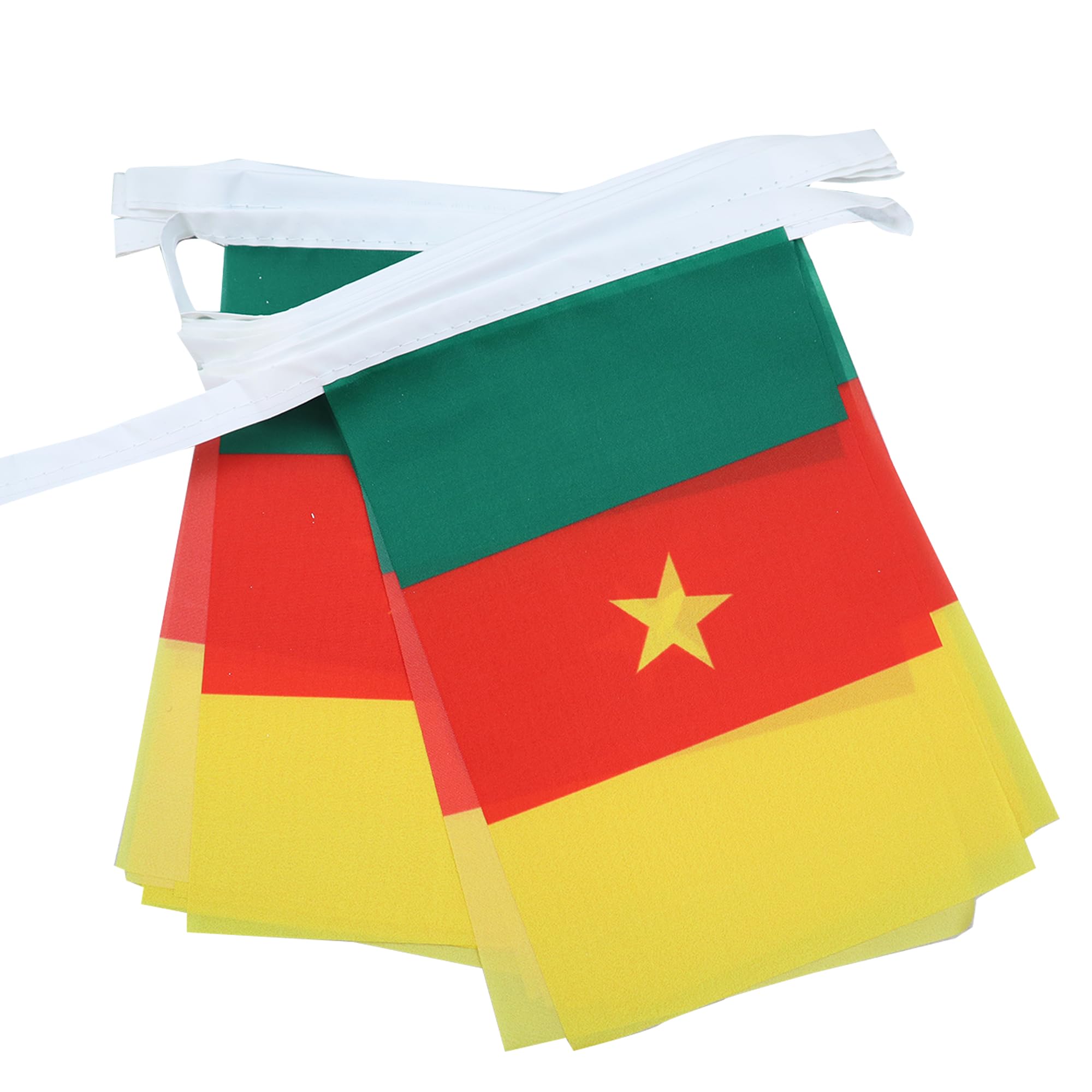 AZ FLAG Cameroon Bunting Flag, 20 Ft Garland with 20 Small Cameroonian Flags 8'' x 6'', 100% Polyester String Pennant, 6 meters โ image 1