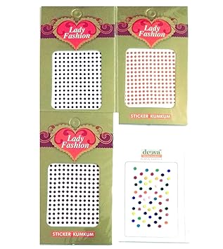 mayoo Tiny Small Bindi 2mm Multi Colour Red Maroon Black Tikka for Girls Women Matching Bindis