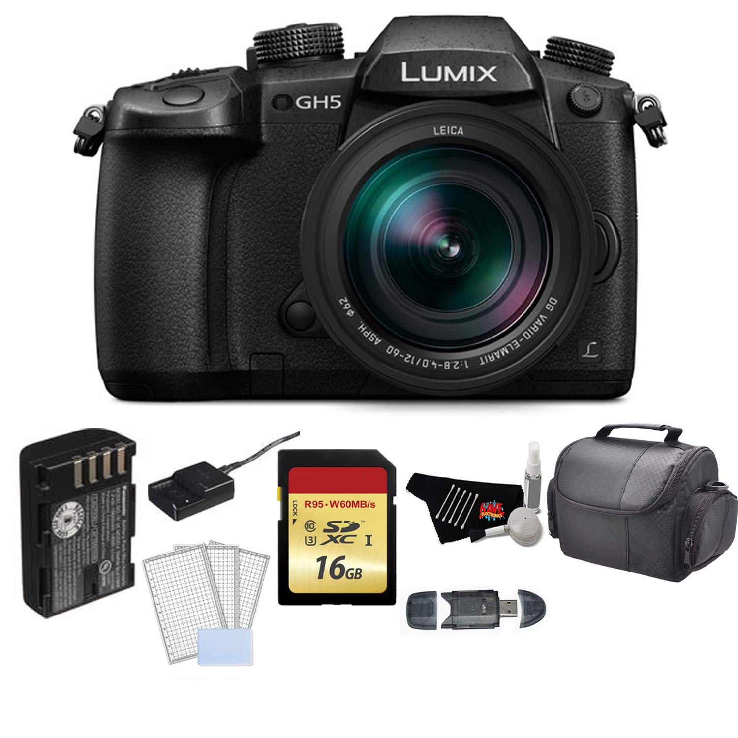 Panasonic Lumix DCGH5 Mirrorless Micro Four Thirds Digital Camera +12