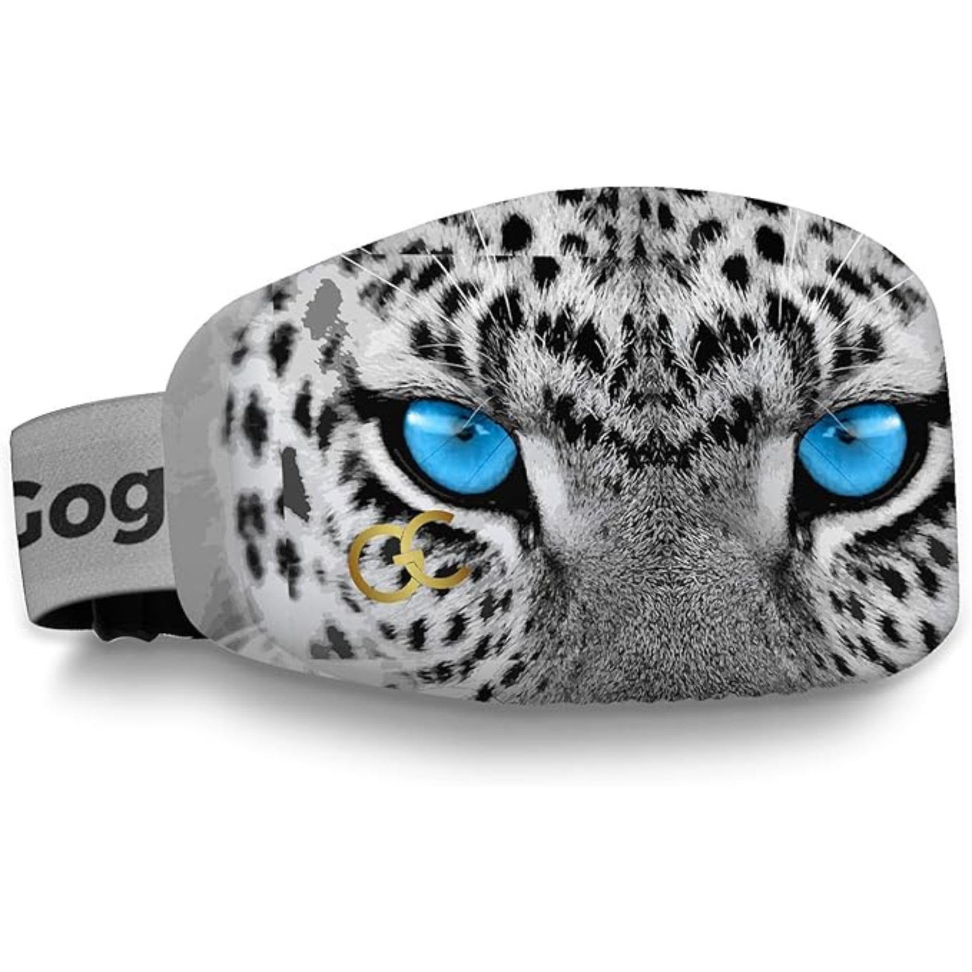GogglesCover Ski Goggles Protective Cover, Protective Goggle Cover Portable, Ski Goggle Cover Sleeve Anti-Scratch, Ski Goggles Accessories, Ski Equipment, Snow Leopard Design