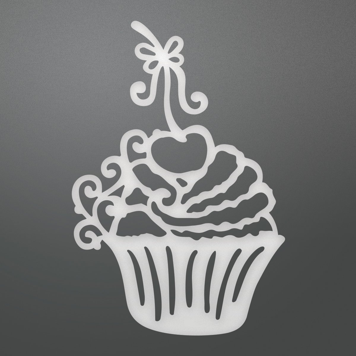 Couture Creations Cherry Cupcake Intricutz Dies, Metal, Black