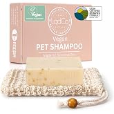 Vegan Pet Shampoo Bar for Sensitive Skin, Plant-Based Gentle Formula for Puppies &amp; Dogs with Allergies, Moisturizing 3.5 oz Bar for a Calming First Grooming Experience