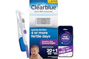 Clearblue Advanced Digital Ovulation Test Kit, Plus Bonus Rapid Detection Pregnancy Test, 20 Ovulation Tests & 1 Pregnancy Te