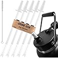 Jmoe USA Straw Adapter Kit for RTIC Jugs | 5-Pack of Reusable BPA Free Straws | Includes Cleaning Brush | Food-Grade Plastic | Compatible With Jug Lid | Easy to Clean (One Gallon)