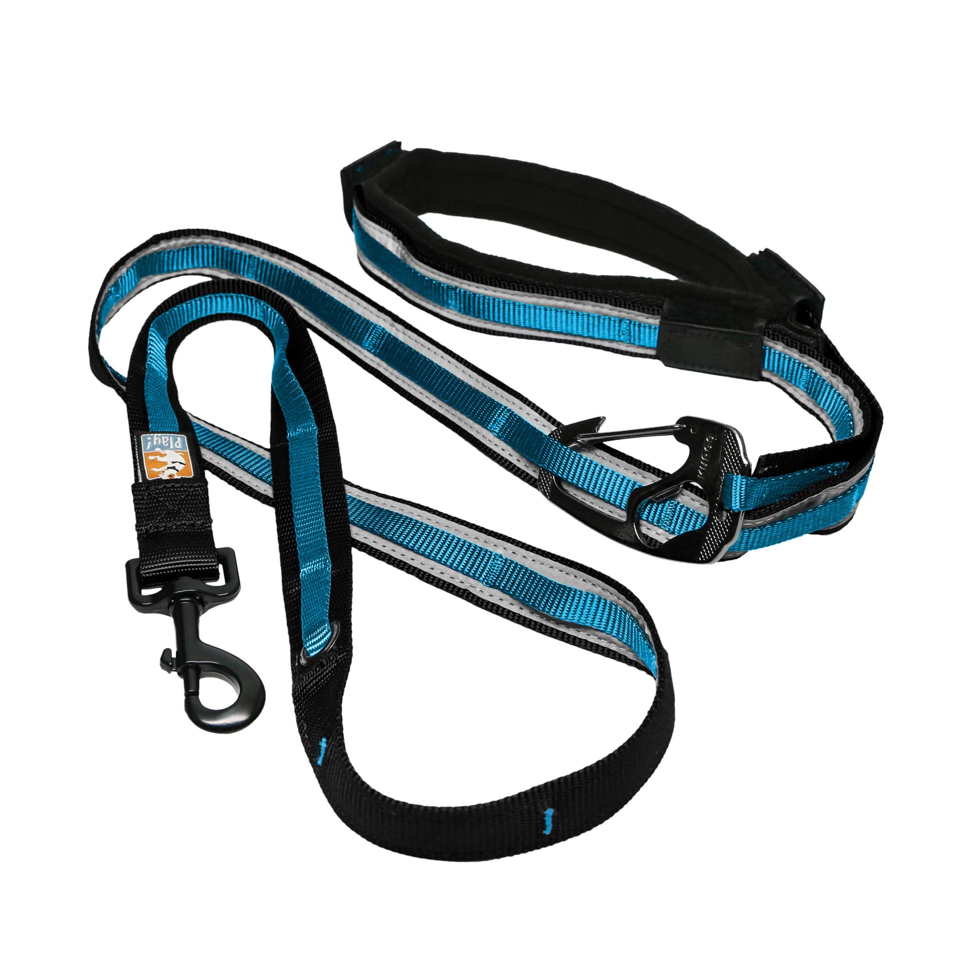 Kurgo 6-in-1 Quantum Dog Leash, Hands Free Dog Lead, Adjustable Waist Belt, Coastal Blue